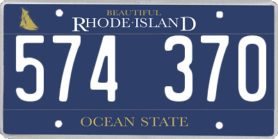 RI license plate 574370