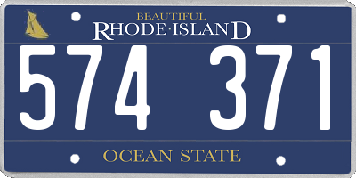 RI license plate 574371