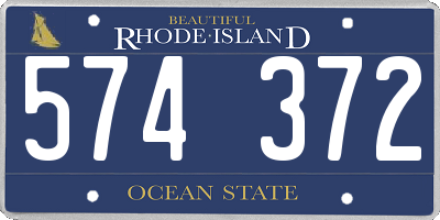 RI license plate 574372