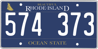 RI license plate 574373