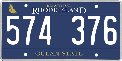 RI license plate 574376