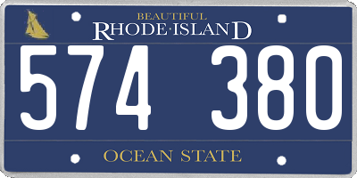 RI license plate 574380