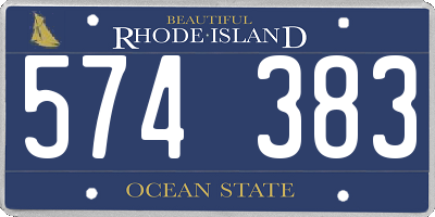 RI license plate 574383