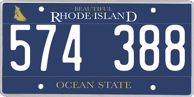 RI license plate 574388