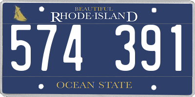 RI license plate 574391