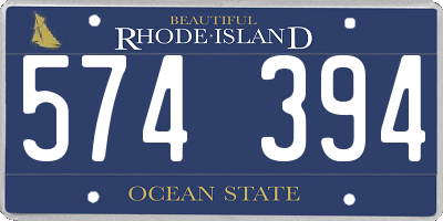 RI license plate 574394