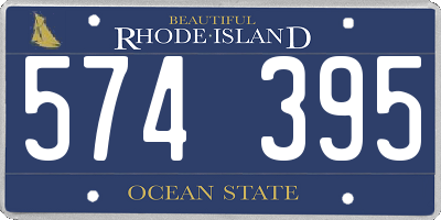 RI license plate 574395