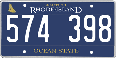 RI license plate 574398