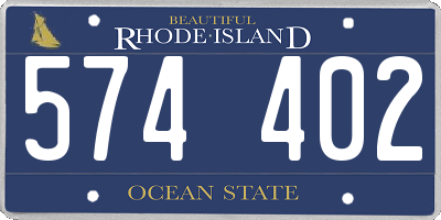 RI license plate 574402