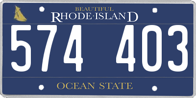 RI license plate 574403