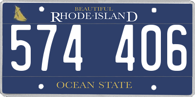 RI license plate 574406