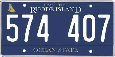 RI license plate 574407