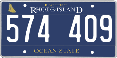 RI license plate 574409