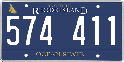 RI license plate 574411