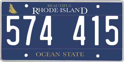 RI license plate 574415