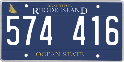 RI license plate 574416