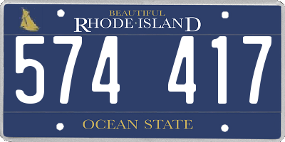 RI license plate 574417