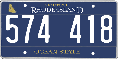 RI license plate 574418