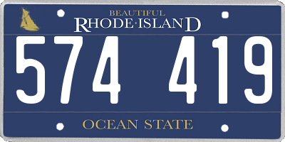 RI license plate 574419