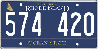 RI license plate 574420