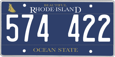 RI license plate 574422