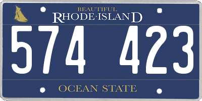 RI license plate 574423
