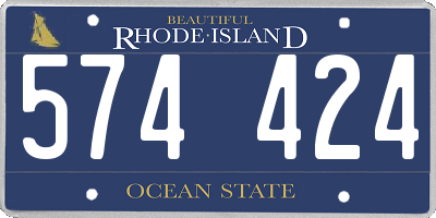 RI license plate 574424