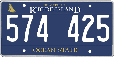 RI license plate 574425