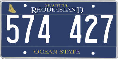 RI license plate 574427