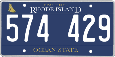 RI license plate 574429