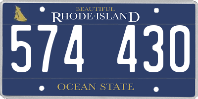 RI license plate 574430