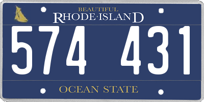 RI license plate 574431