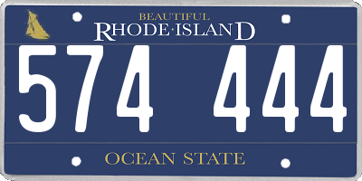 RI license plate 574444