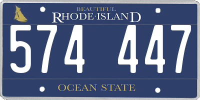 RI license plate 574447