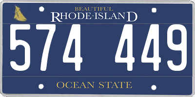 RI license plate 574449