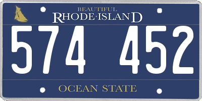 RI license plate 574452