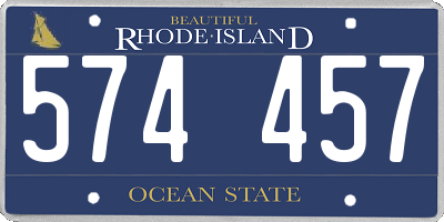 RI license plate 574457