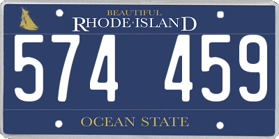 RI license plate 574459