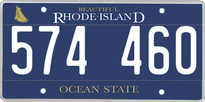 RI license plate 574460
