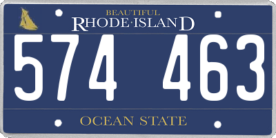 RI license plate 574463