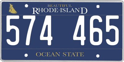 RI license plate 574465