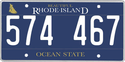 RI license plate 574467