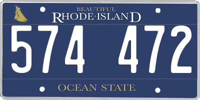 RI license plate 574472
