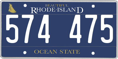 RI license plate 574475