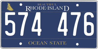 RI license plate 574476