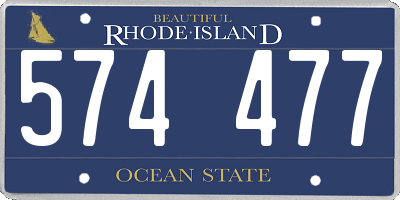 RI license plate 574477