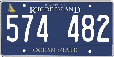 RI license plate 574482