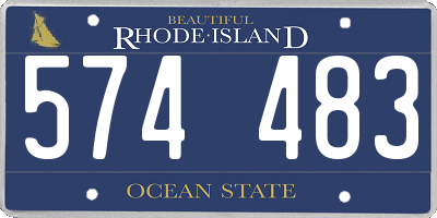RI license plate 574483
