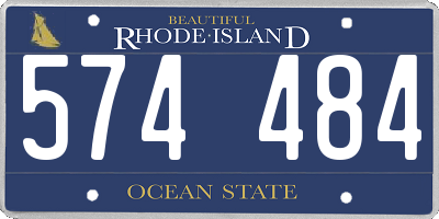 RI license plate 574484