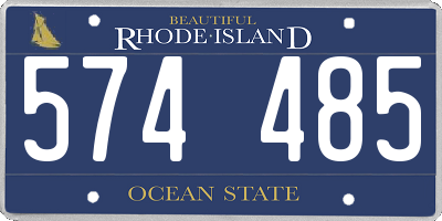 RI license plate 574485